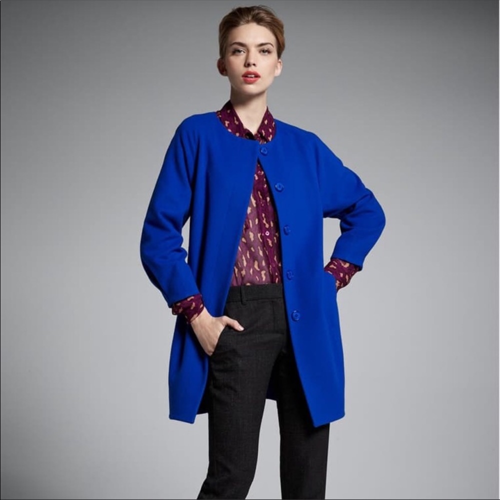 Wool and Cashmere Blue Coat